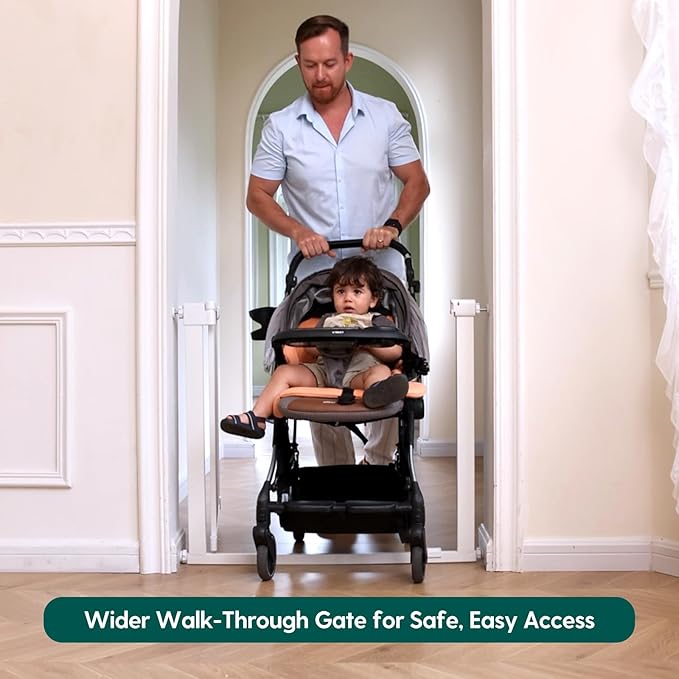 Babelio Baby Gate for Doorways and Stairs, 36-41" Pet Gate - Image 2