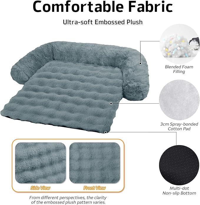 GGIB Dog Couch Cover Calming Plush Dog Bed Mat - Image 2