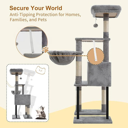 Heybly Cat Tree, 49.2 Inches Cat Tower - Image 5