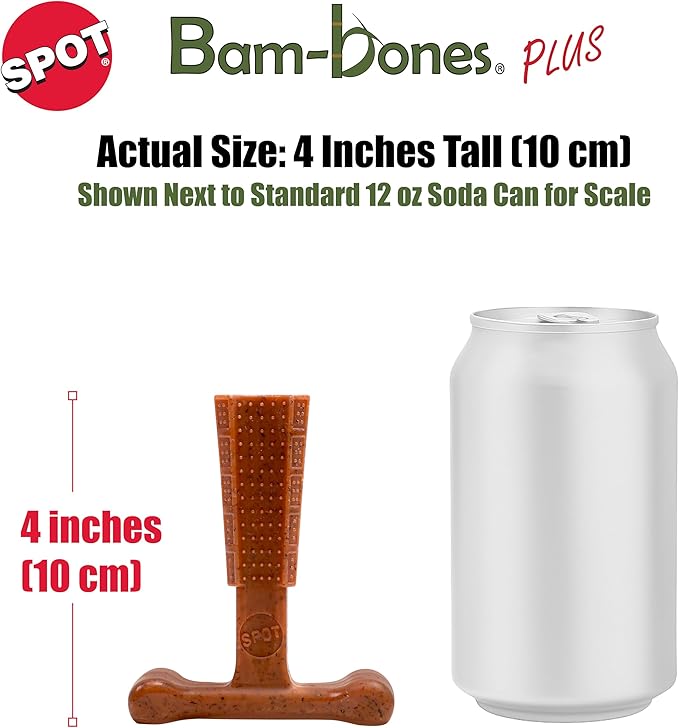 SPOT Bam-Bones Plus T Bone – Bamboo Fiber & Nylon Dog Chew Toy - Image 4