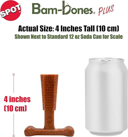 SPOT Bam-Bones Plus T Bone – Bamboo Fiber & Nylon Dog Chew Toy - Image 4