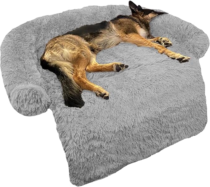 GGIB Calming Dog Bed Fluffy Plush Dog Mat by GGIB