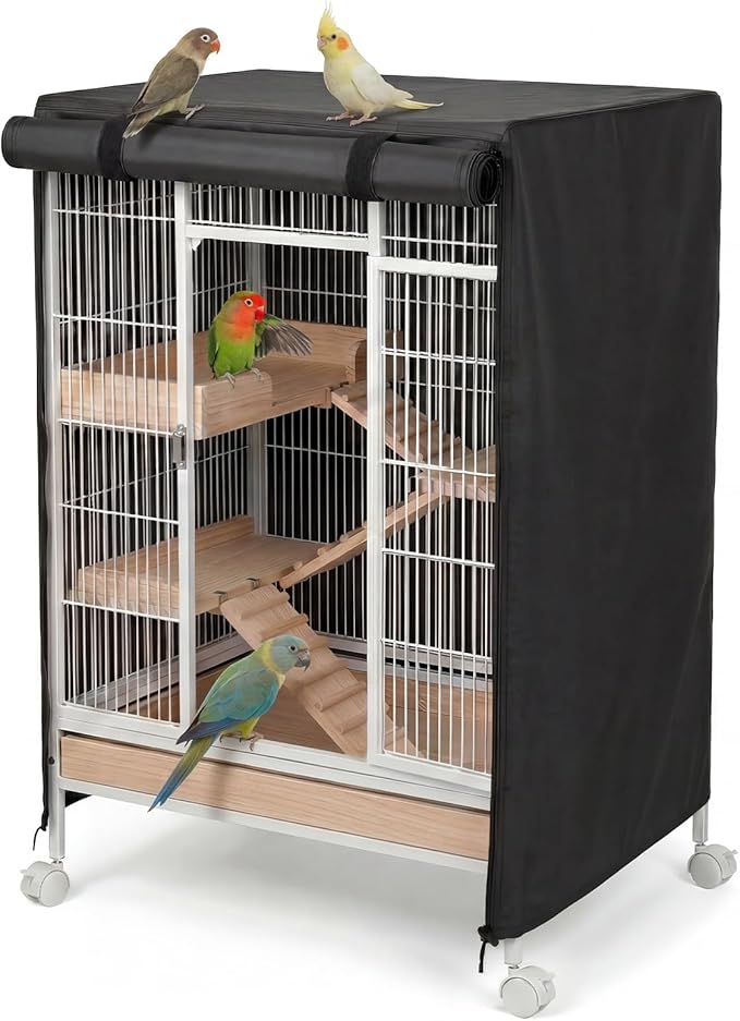 Black Bird Cage Cover, Adjustable by Unknown