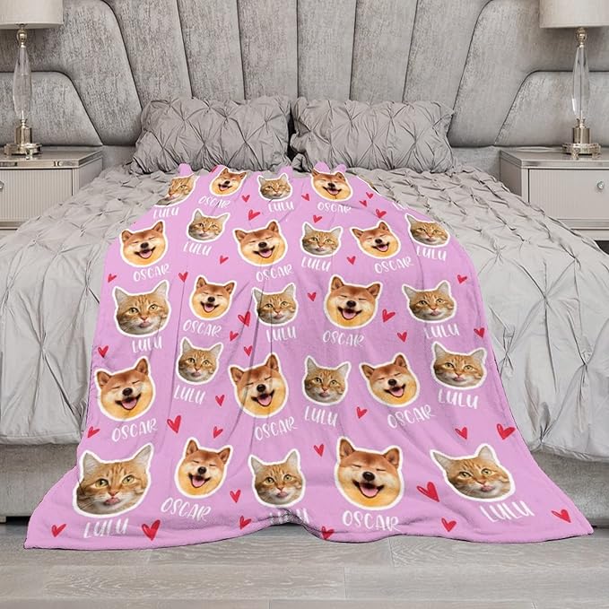 Personalized Pet Faces & Names Blanket - Image 6