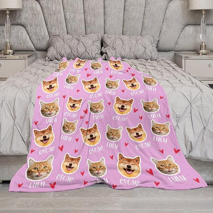 Personalized Pet Faces & Names Blanket - Image 6