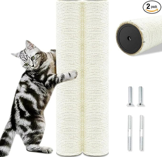 Cat Scratching Post Replacement Pole, Natural Sisal Cat Tree Replacement Parts by SIYIPURR