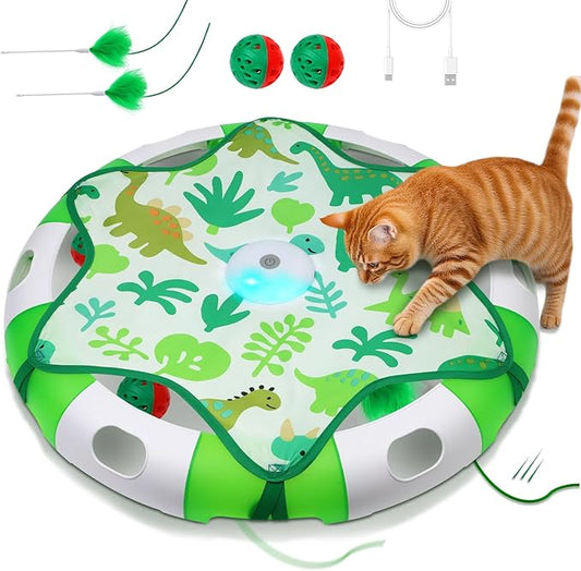 Cat Toys for Indoor Cats, Interactive Automatic Hide and Seek Toy, Moving by Salodal