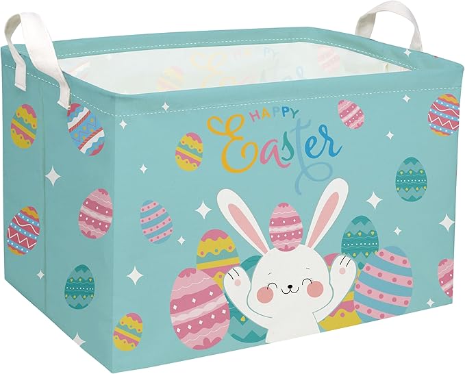 Essme Rectangular Easter Basket, Kids Storage bin Organizer by ESSME