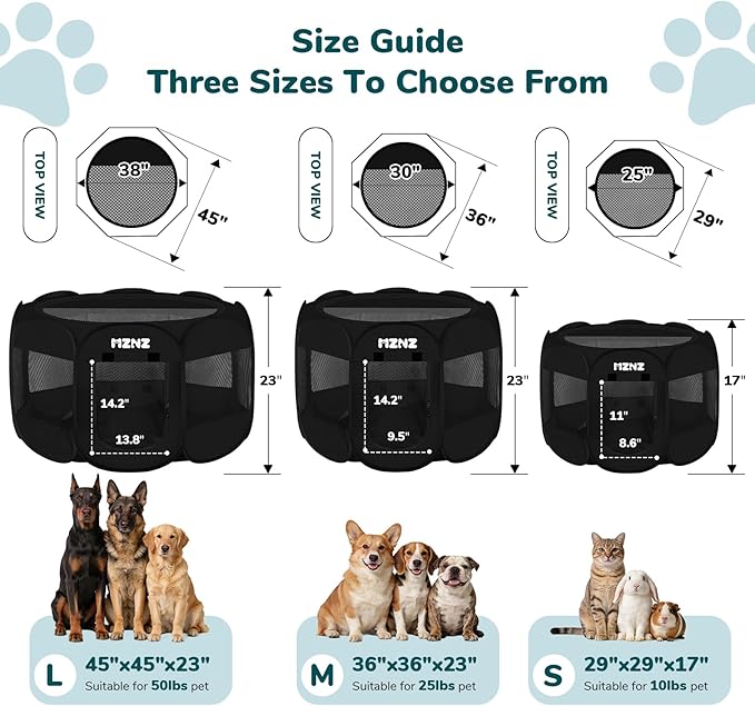 Dog Cat Playpen, Portable Small Animal Playpen Crate Indoor - Image 2
