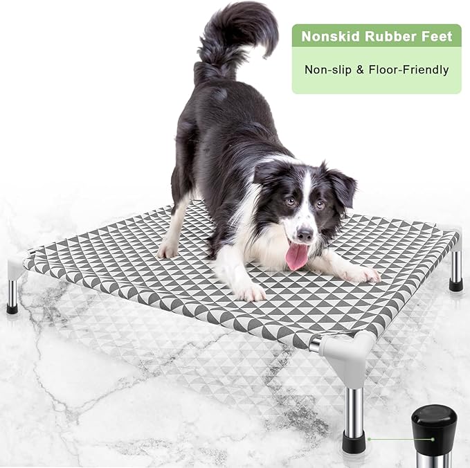 Kuntrust Elevated Outdoor Dog Bed, Medium Size, Cotton Material, Non-Slip Feet - Image 5