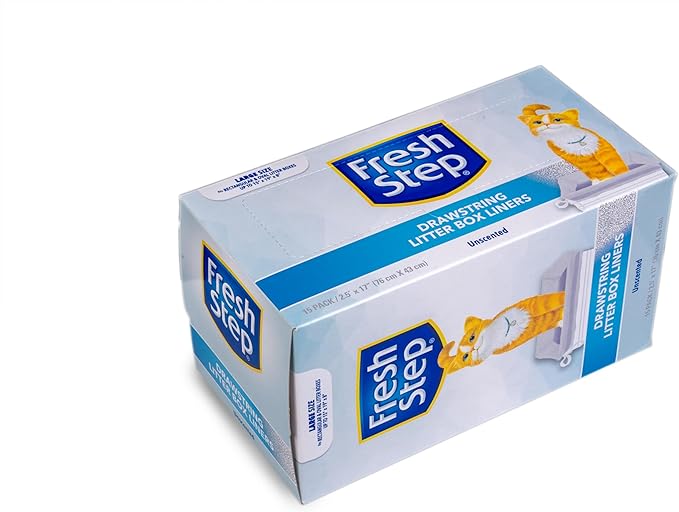 Fresh Step Drawstring Cat Litter Box Liners Unscented Heavy Duty Kitty Litter - Image 4