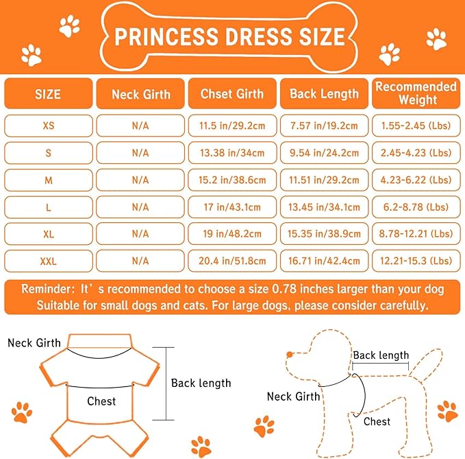 TAPBULL Dog Dresses, Fashionable Pet Dog Clothes, Cute Cat Birthday Dress Outfit - Image 2