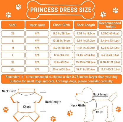 TAPBULL Dog Dresses, Fashionable Pet Dog Clothes, Cute Cat Birthday Dress Outfit - Image 2