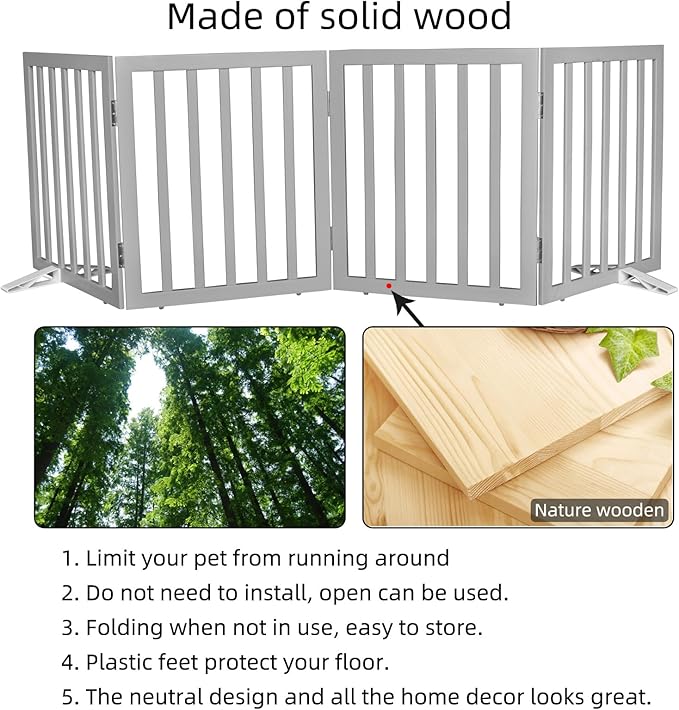 Dog Gate Indoor, Freestanding Dog Fence - Image 6