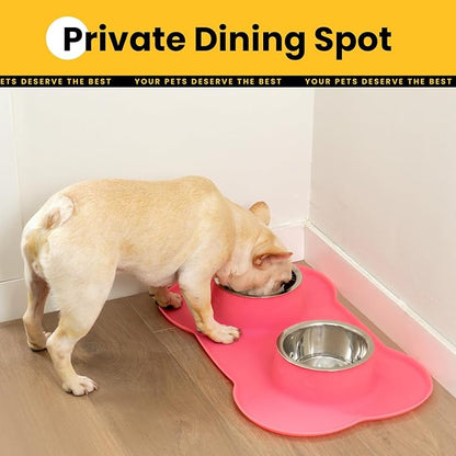 Conlun Medium Pet Feeding Station, 29oz Stainless Steel Dog Bowls Set, No Spill - Image 4