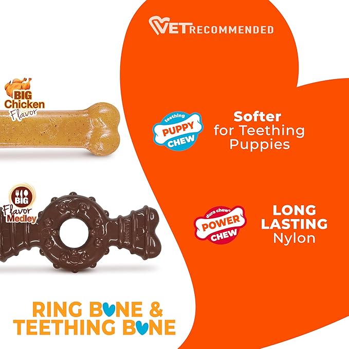 Nylabone Ring Bone Chew Toy for Puppies, Puppy Teething Toys, Puppy Enrichment - Image 4