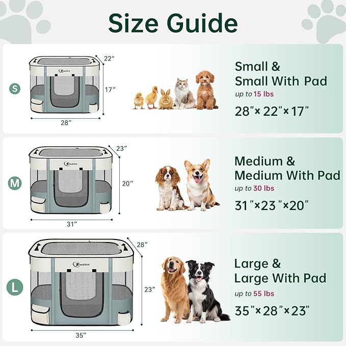 Dog Playpen, Cat Pet Puppy Pen, Portable Playpens - Image 2