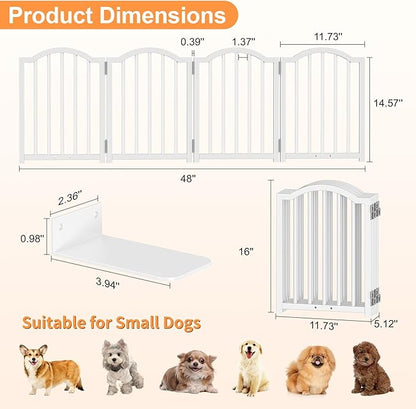 Snughome Short Dog Gate Indoor, Expands Up to 48’’ Wide Foldable Pet Gate - Image 4