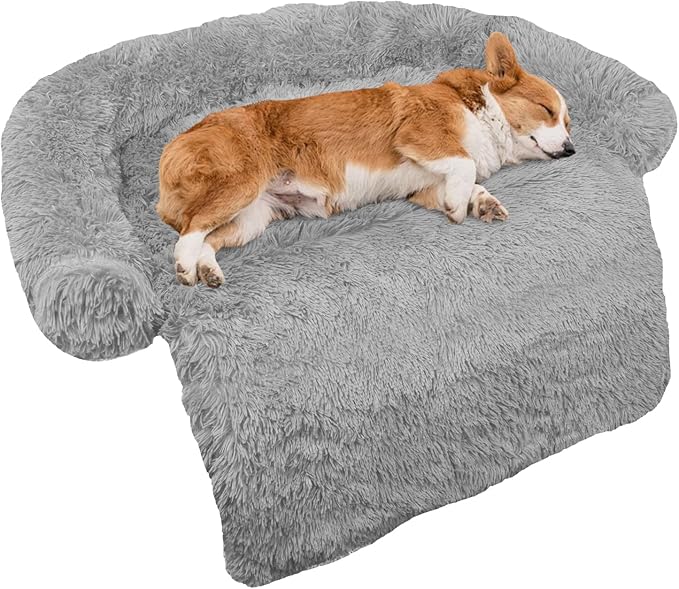 GGIB Calming Dog Bed Fluffy Plush Dog Mat by GGIB