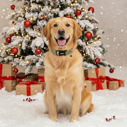 Christmas Dog Collar for Extra Small Dogs, Adjustable Green Small Dog Collars - Image 5