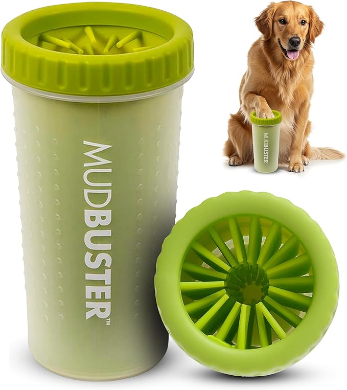 Dexas MudBuster Large Dog Paw Cleaner, Fits 2.5"-3.5" Wide Paws, Gentle by Dexas