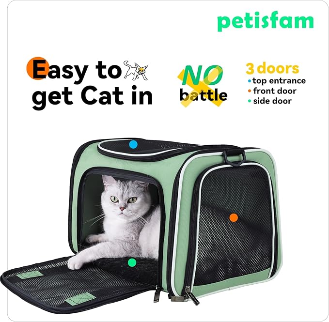 Top Load Cat Carrier for Medium Cats and Small Dogs - Image 2