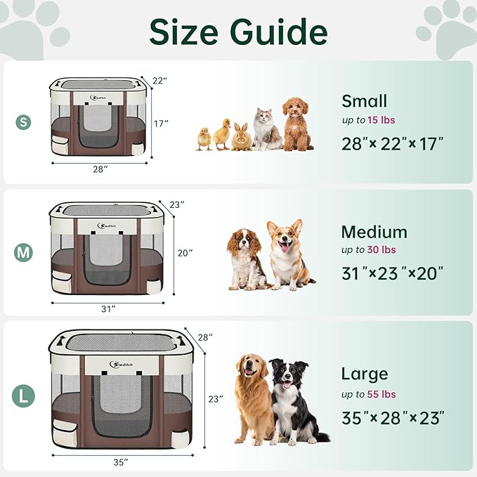 Dog Playpen, Cat Pet Puppy Pen, Portable Playpens - Image 2