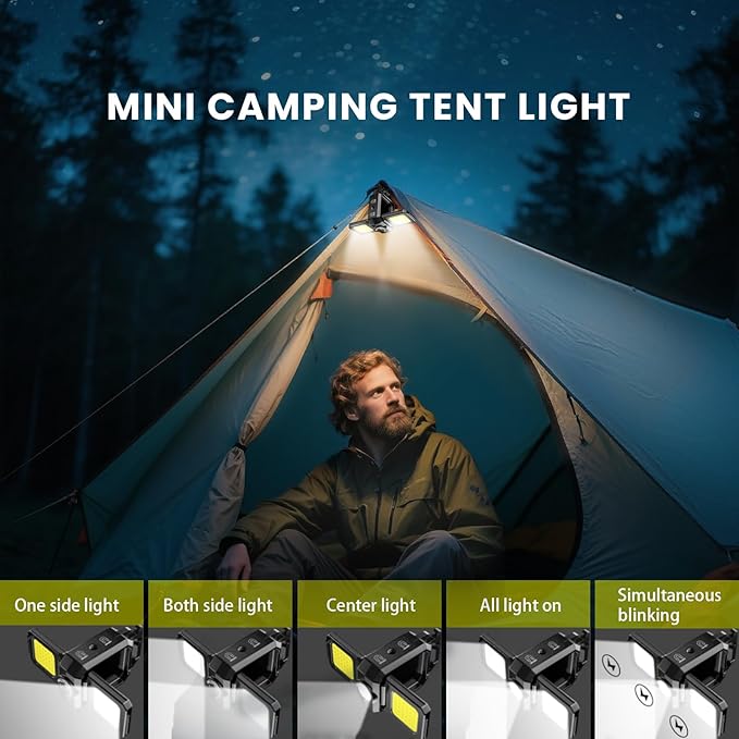 MAKDAK 4PC Cob Keychain Work Light EDC Rechargeable Foldable Keychain Flashlight - Image 8