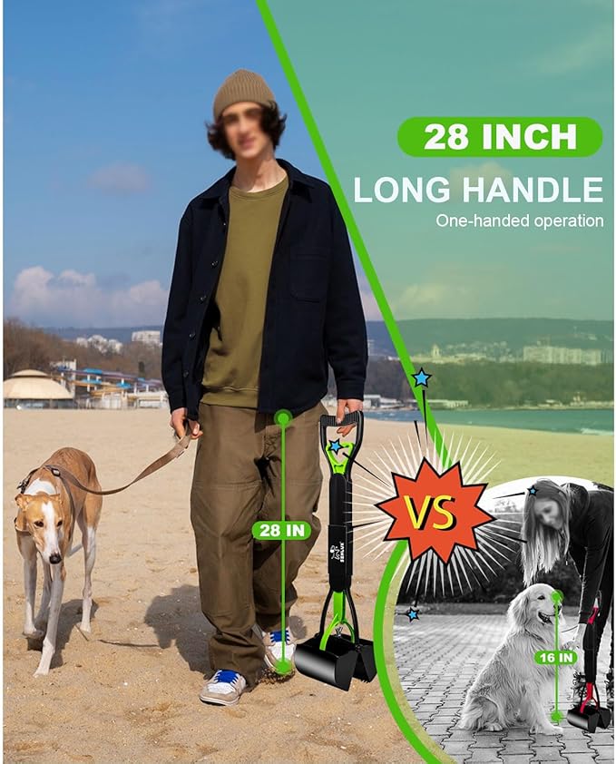 SZHLUX 28" Pooper Scooper, Foldable Dog Pooper Scooper - Image 7