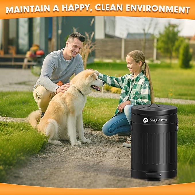 Dog Metal Poop Trash Can Outside - Image 8