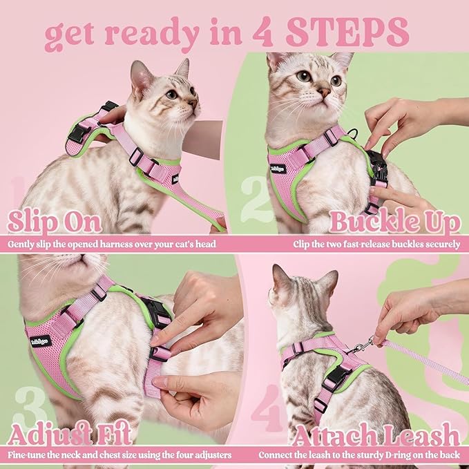 rabbitgoo Cat Harness and Leash Set, Escape Proof Vest Harness - Image 8