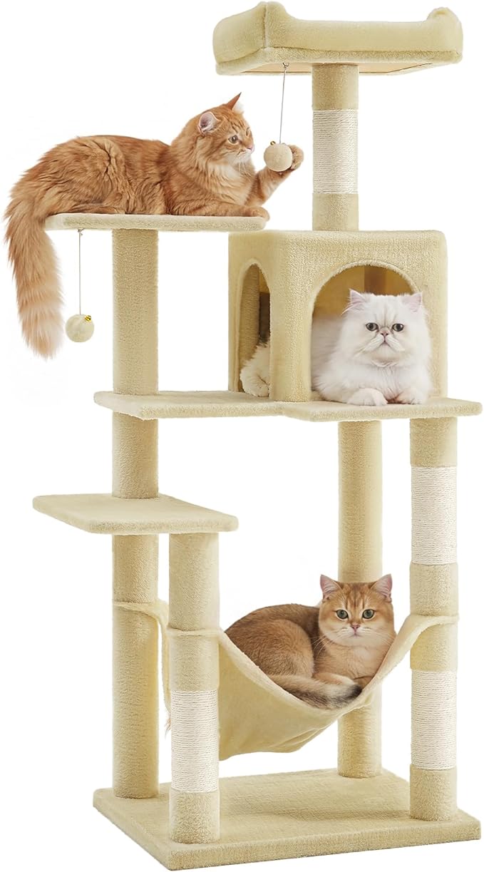 SONGMICS HOME Cat Tree for Indoor Cats, Hammock and Condo by SONGMICSHOME