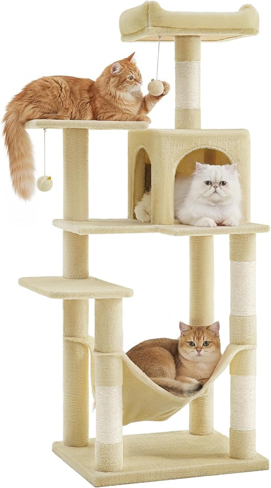 SONGMICS HOME Cat Tree for Indoor Cats, Hammock and Condo by SONGMICSHOME