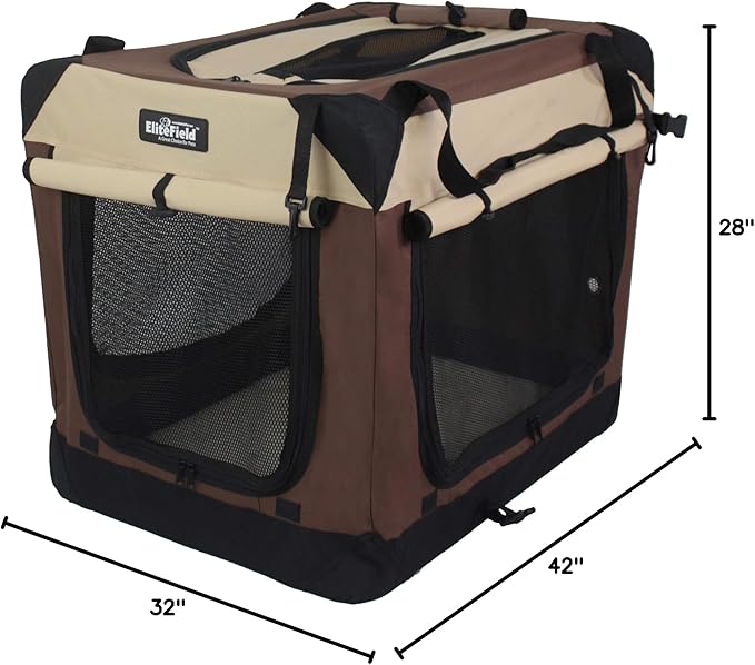 EliteField 4-Door Folding Soft Dog Crate - Image 9