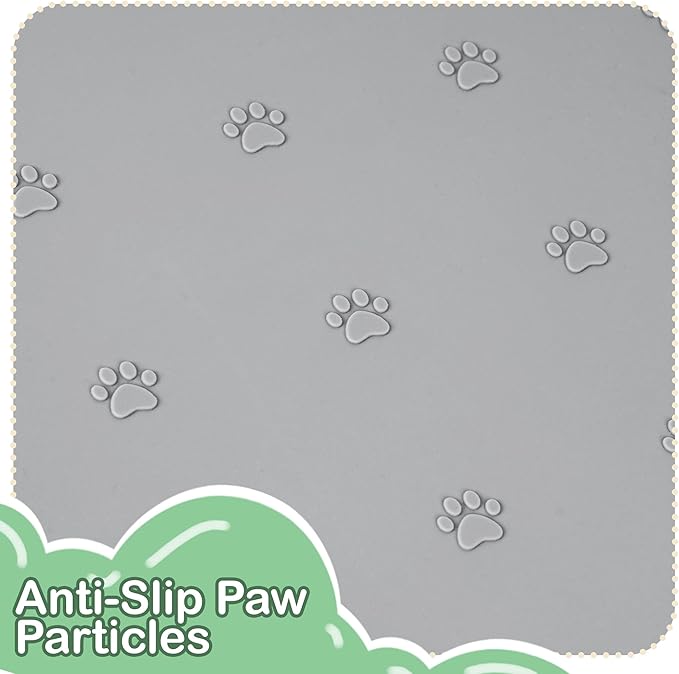 100% Waterproof Silicone Pet Feeding Mat, Warped Resistant Raised Edge BPA-Free - Image 7