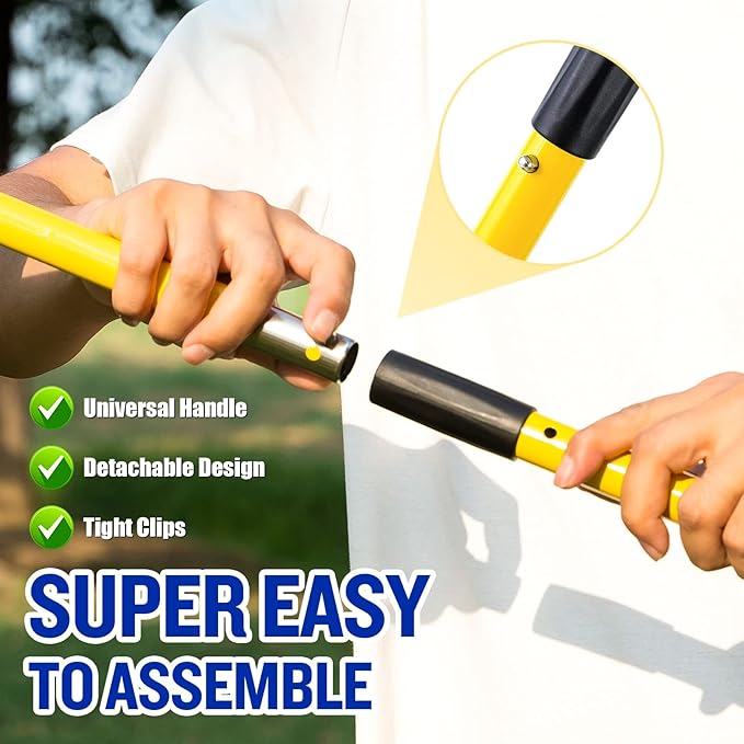 Pooper Scooper for Large Dogs, Adjustable Long Handle Metal Tray and Spade Poop - Image 3