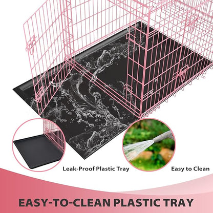 BestPet | Dog Crate | 36" | Pink | Foldable Metal Kennel - Image 5
