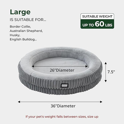 BALANCE Donut Dog Bed, 36 Inches Round Dog Bed Large Size Dogs Washable - Image 5