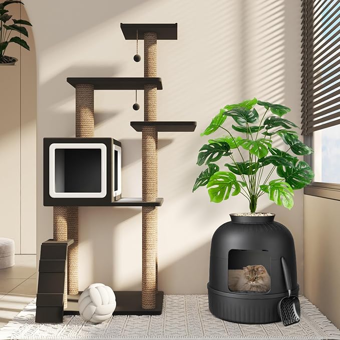 Lifewit Cat Litter Box, Hidden Enclosure Litter Tray - Image 8