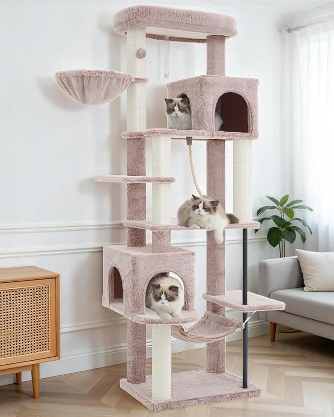 Gitelsnour Cat Tree for Indoor Cats Large Adult, 70.5'' Cat Tower by Gitelnour