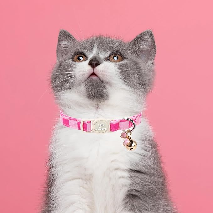 Cat Collar, Pretty Pink Kitten Collars - Image 5