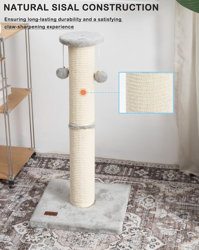 Cat Scratching Post 34 Inches Large Sturdy Cat Post - Image 5