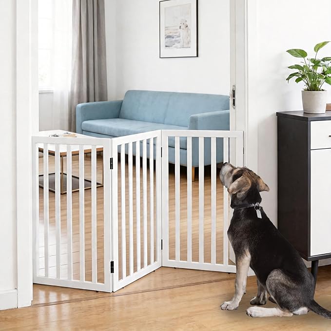 Dog Gate Indoor, Freestanding Dog Fence by SFJC