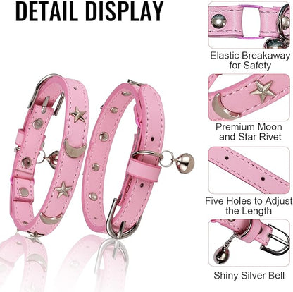 CHUKCHI Leather Cat Collars for Boy Girl Cats - Image 3