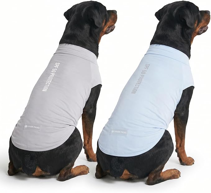 Spark Paws Sunblock Dog T-Shirt, SPF30 Protection, Lightweight Breathable Quick by SparkPaws