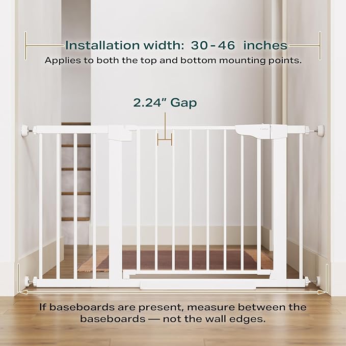 Cumbor 2 Pack 30-46" Baby Gate for Stairs, Mom's Choice Awards Winner-Auto - Image 2
