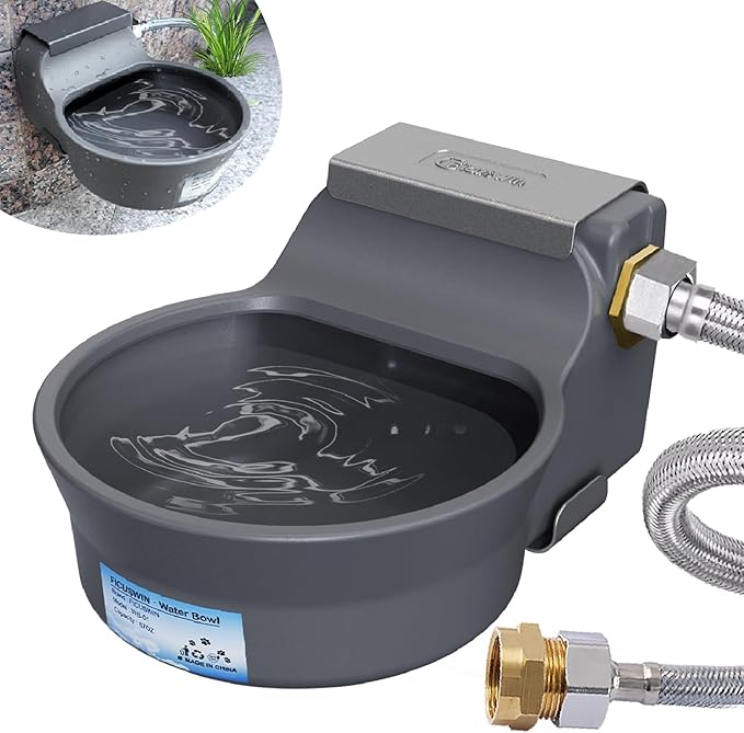 67OZ Automatic Water Dispenser for Dogs Patented Auto-Filling Dog Water Bowl by FICUSWIN