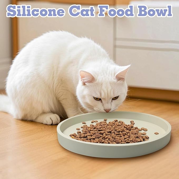BNOSDM 2 PCS Dog Feeding Mat Brown Silicone Pet Food Mats Waterproof - Image 5