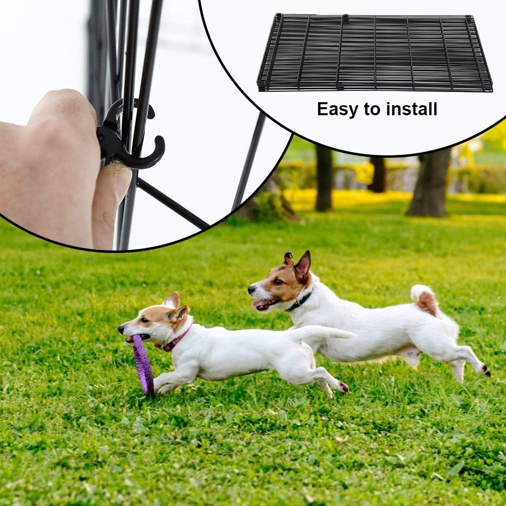 48 Tall Dog Playpen Crate Fence Pet Play Pen Exercise Cage -8 Pane