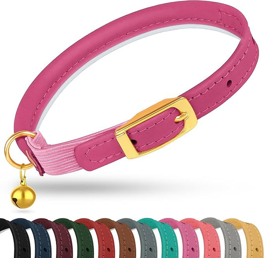 OOPSDOGGY Rolled Leather Cat Collar by OOPSDOGGY